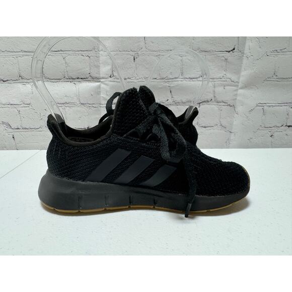 Adidas Swift Run 1.0 EL Triple Black Baby Toddler Athletic Sneaker - Picture 6 of 9
